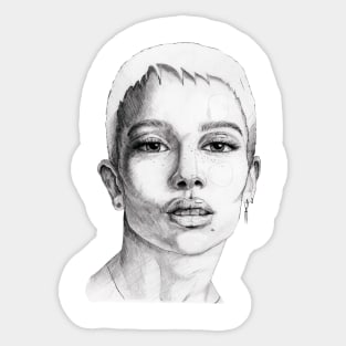 portrait sketching face Sticker